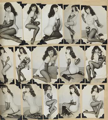 (PIN-UP GIRLS) An extensive album brimming with more with 1000 photographs of pin-up girls, many partially or fully nude, including mor